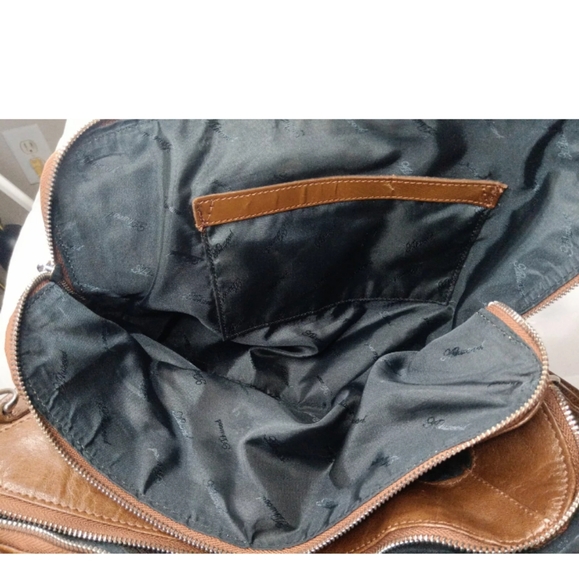 Ashwood Gina Leather Handbag 3 Section Large Work Handbag~Brown - Picture 9 of 9